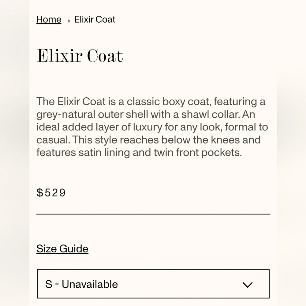 ✅ Unreal Fur Elixir Coat, Gray-Natural (S)